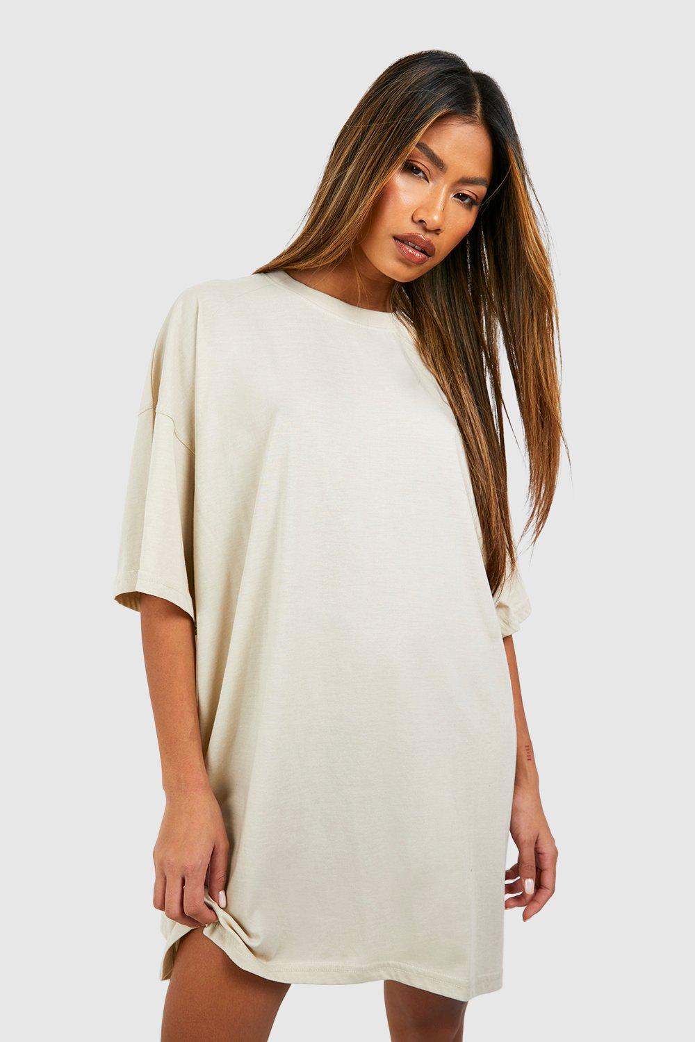 Cream t 2025 shirt dress