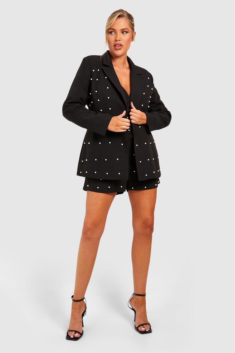 Plus Oversized Double Pocket Detail Blazer