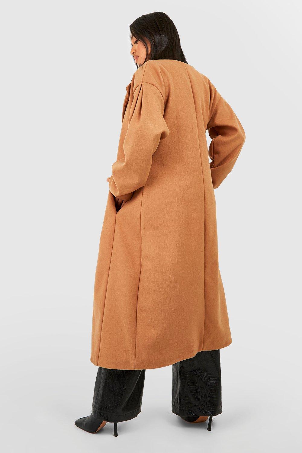 Boohoo petite 2024 camel coat