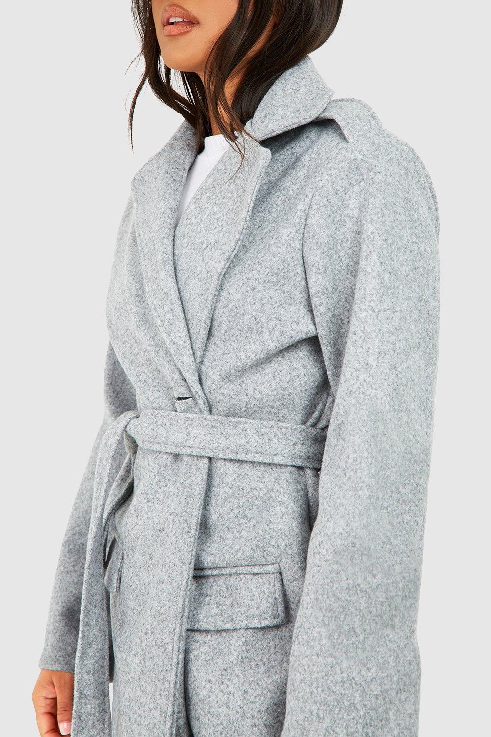 Petite Oversized Maxi Wool Look Belted Coat