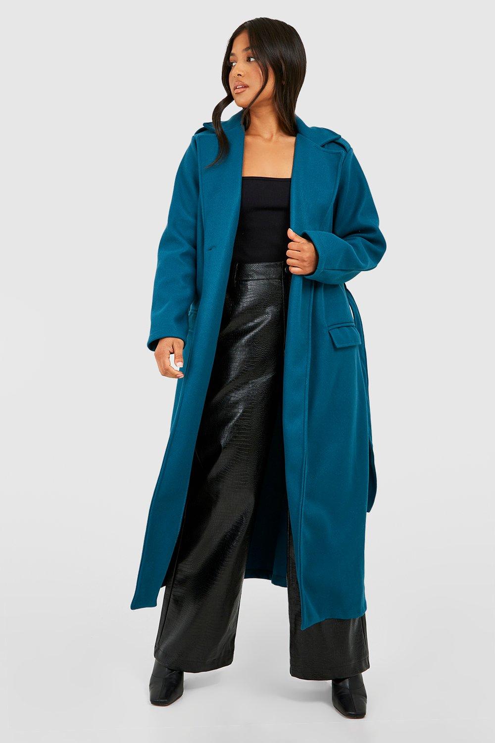 Boohoo on sale belted coat