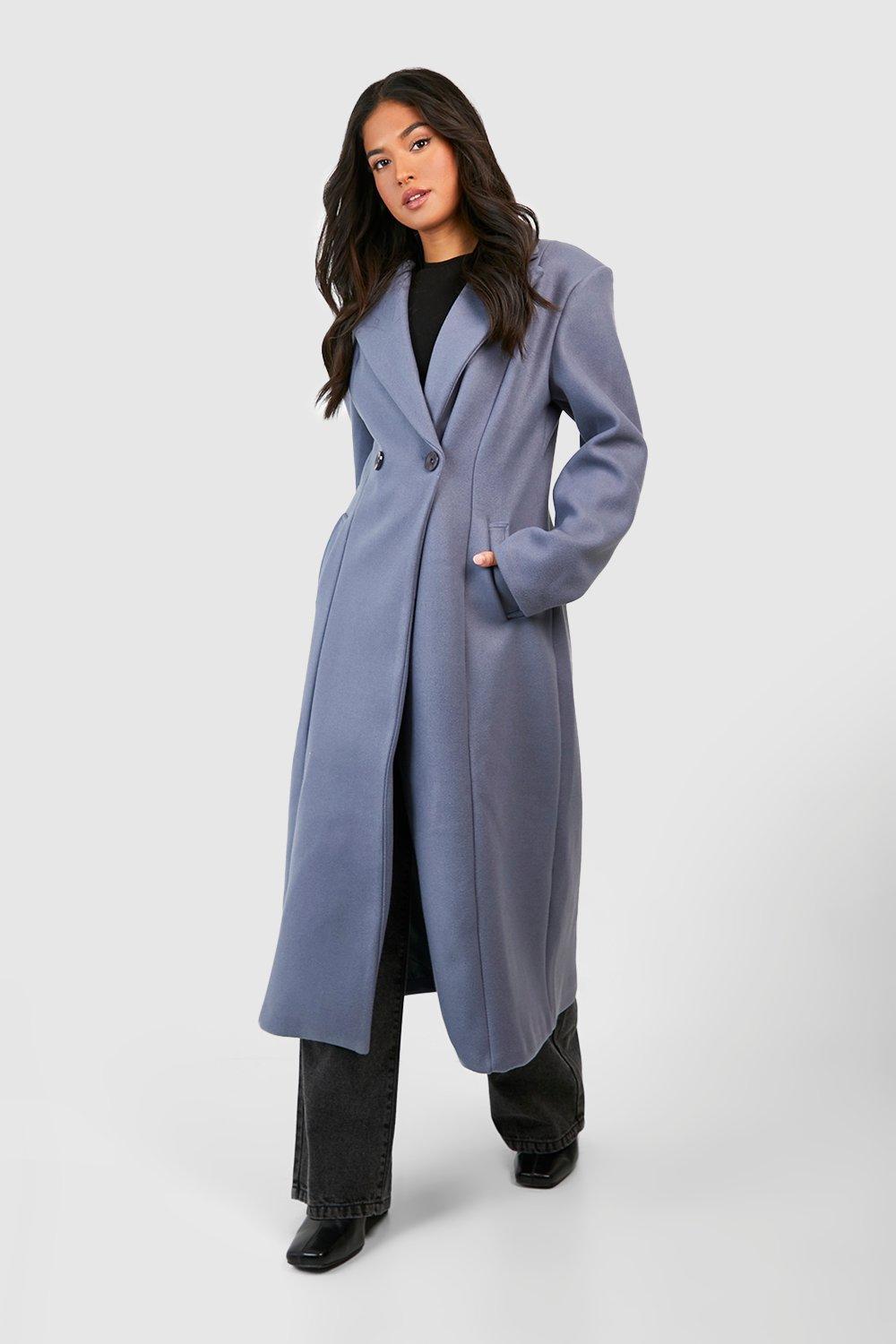 Petite hot sale blue coat