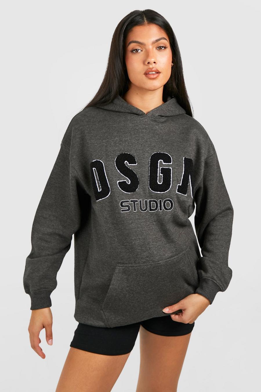 Charcoal grey Maternity Dsgn Studio Towelling Oversized Hoodie