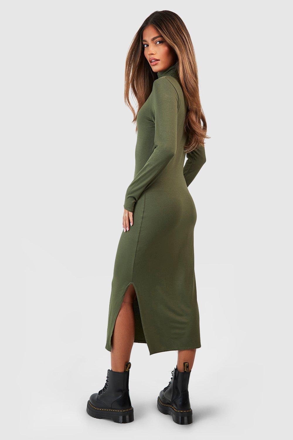 Long sleeve cheap jersey knit dress