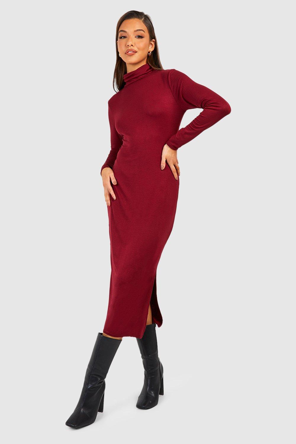 Long sleeve clearance jersey midi dress