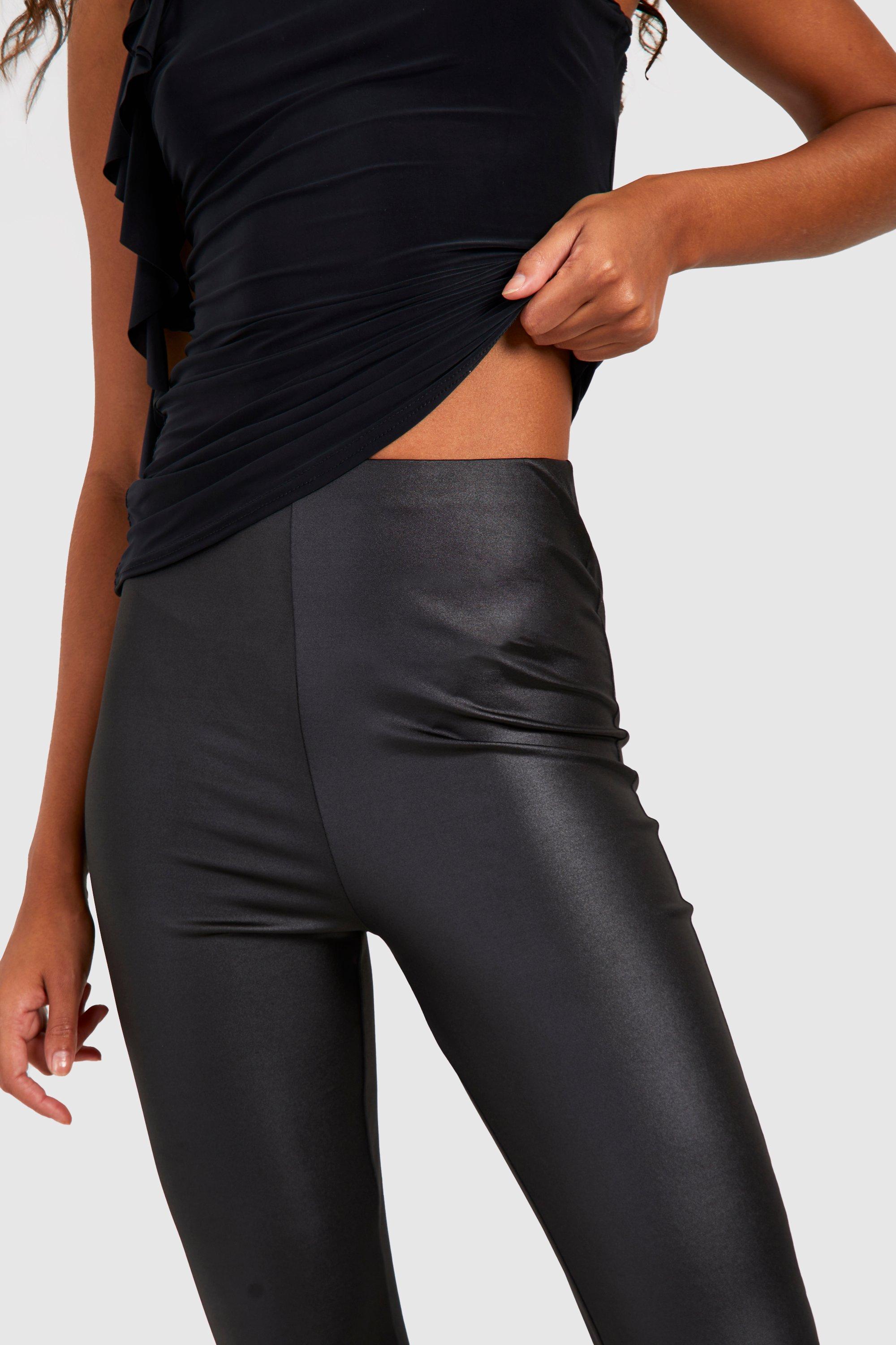 Tall Shiny High Waisted Leggings boohoo