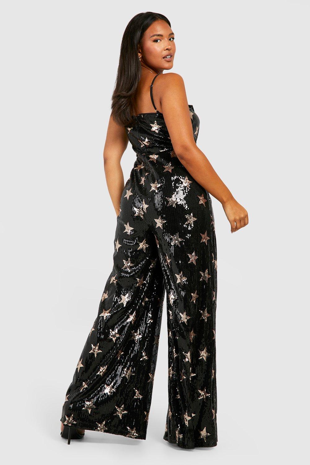 Jumpsuit schwarz hot sale gold