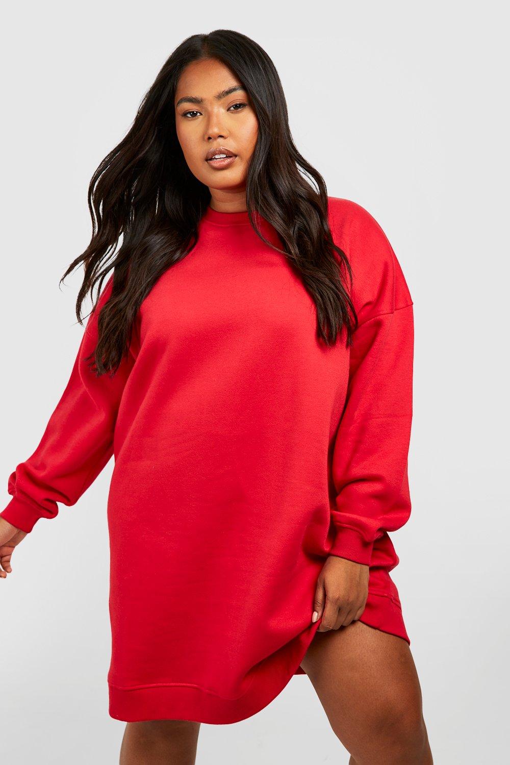 Plus Sports Club Oversized Sweat Dress boohoo