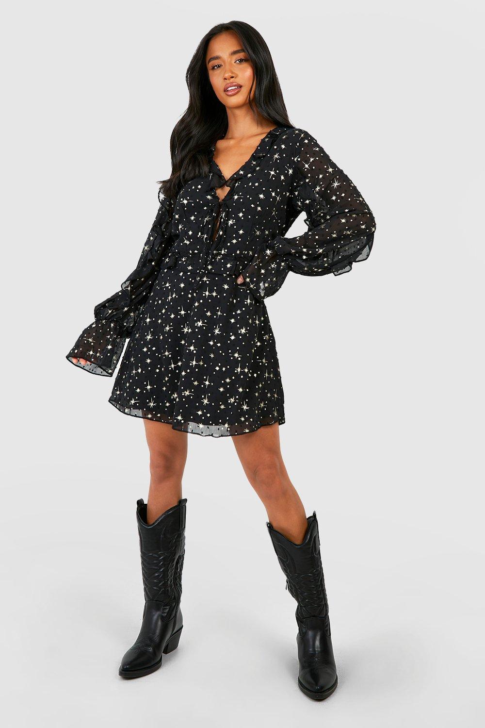 Metallic clearance star dress