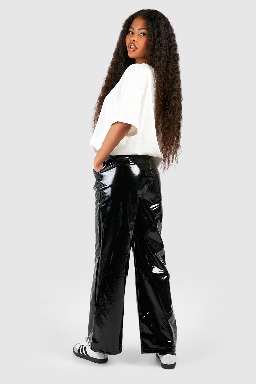 Wide leg vinyl on sale pants