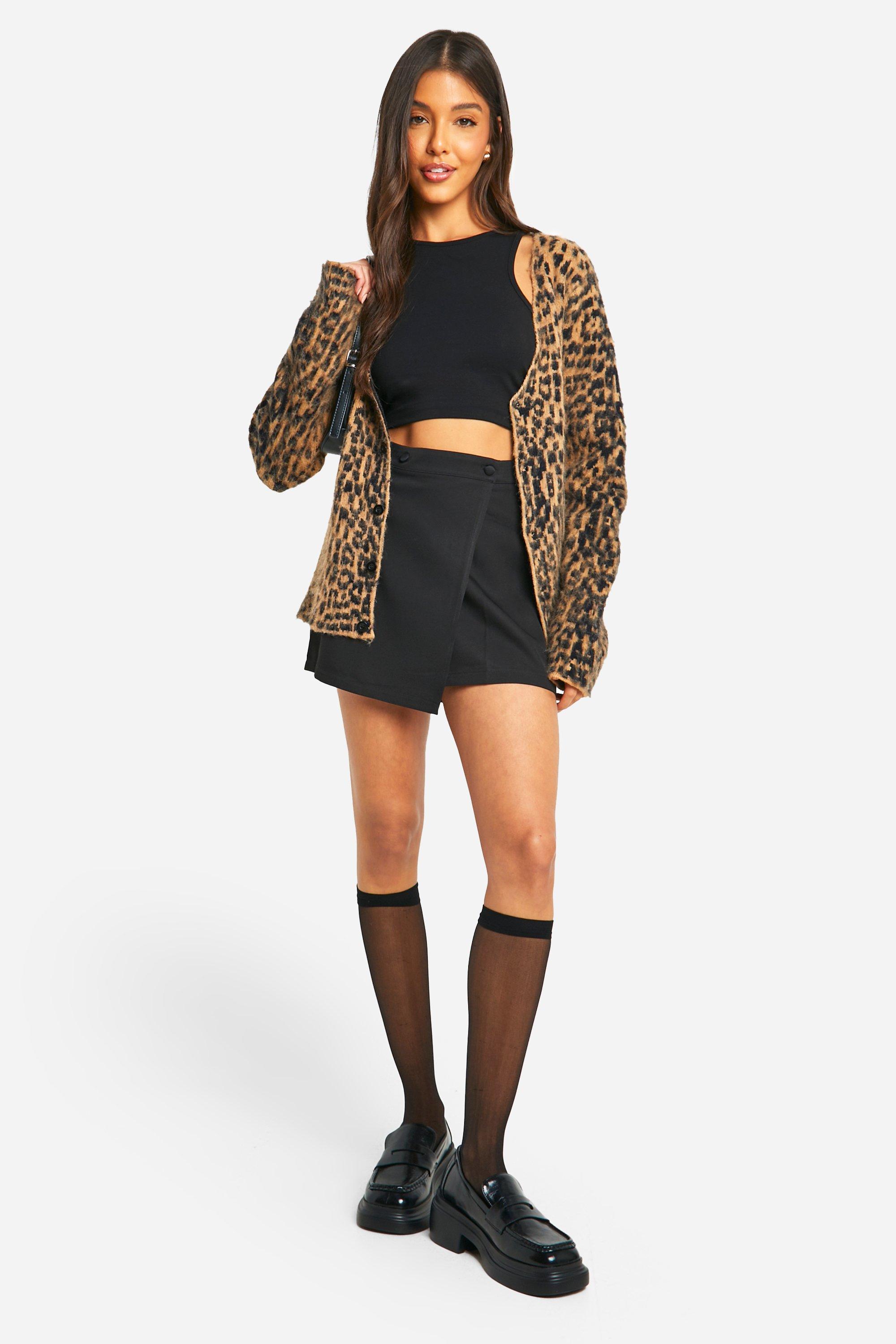 Wrap Over Tailored Mini Skirt