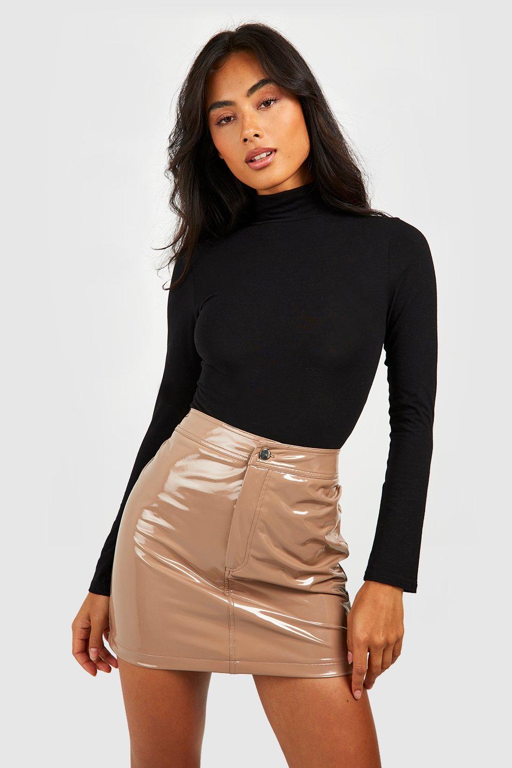 Missguided faux leather mini skirt sale