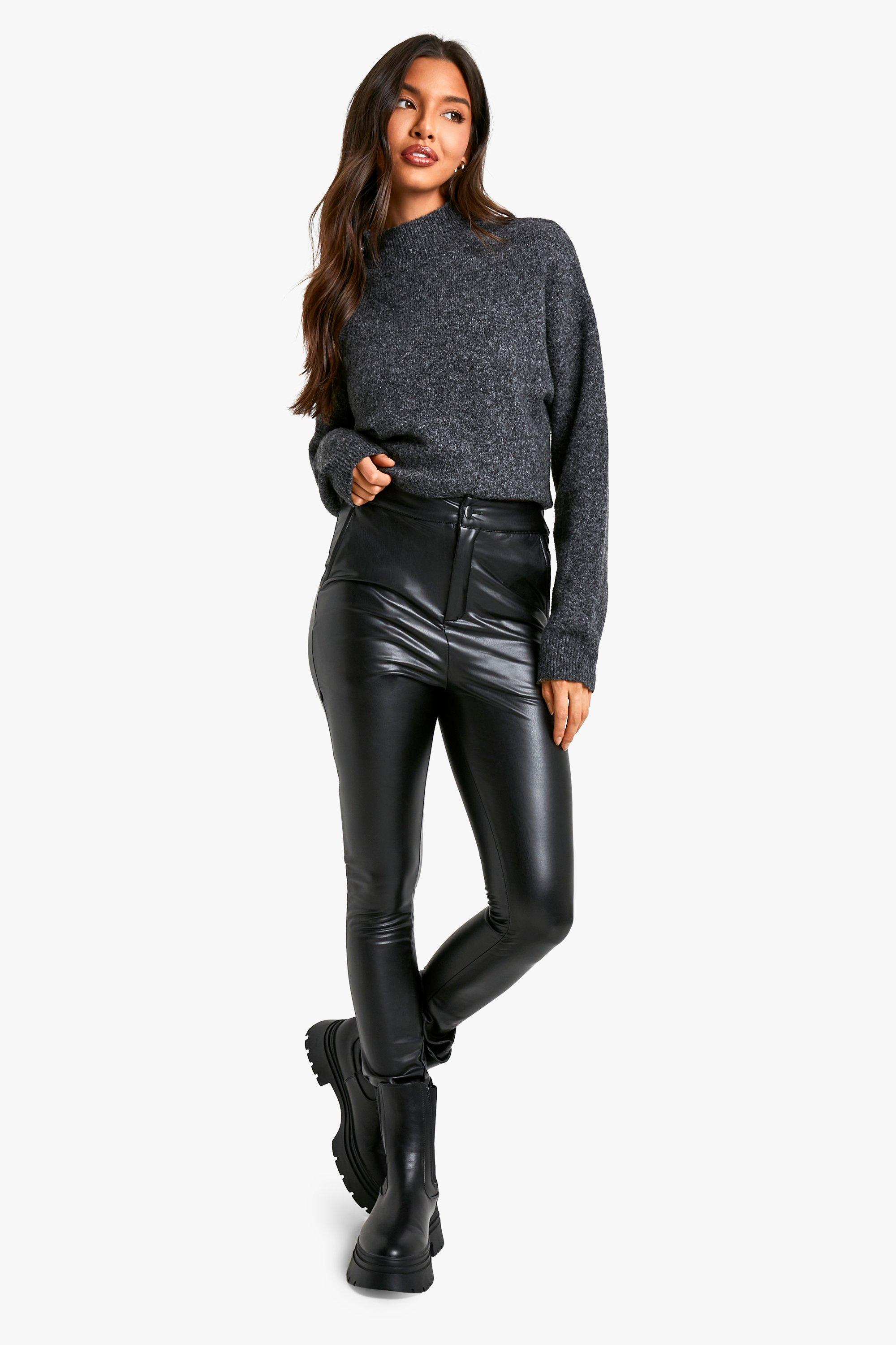 Premium Super Stretch Leather Look Trousers