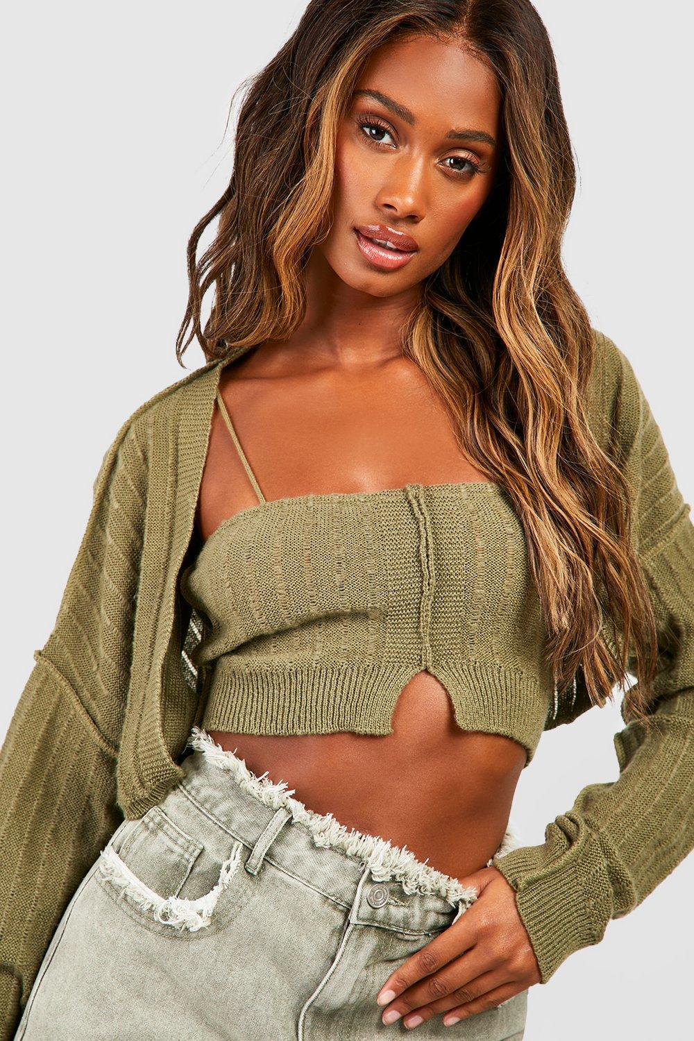 Boohoo shop cropped cardigan