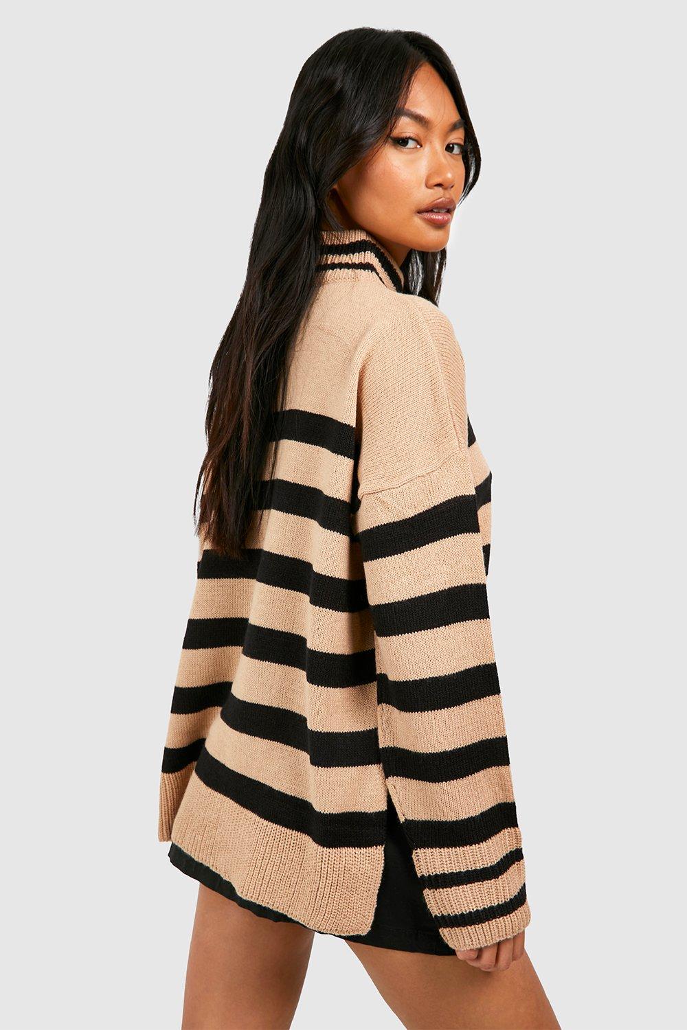 Side hot sale stripe sweater