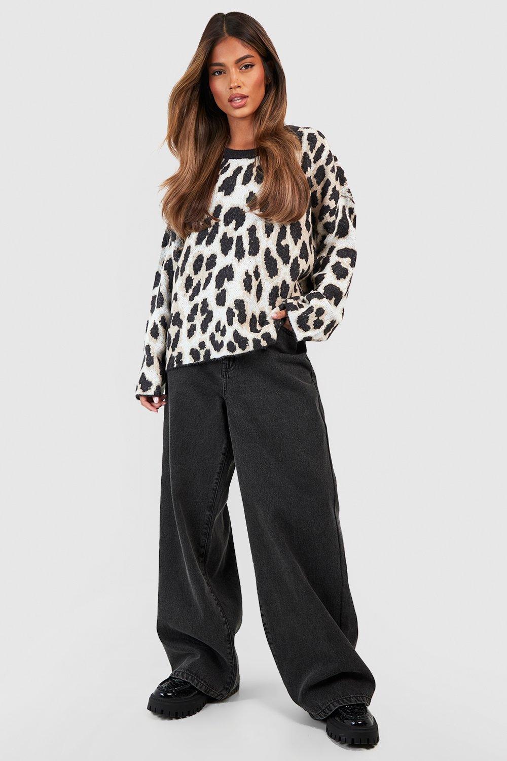 Grey animal print outlet jumper