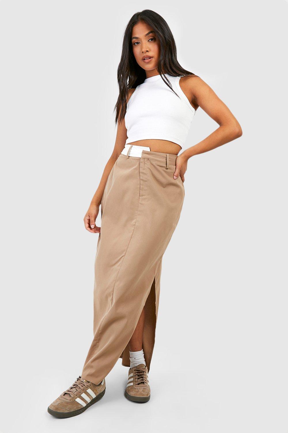 Boohoo petite hotsell maxi skirt