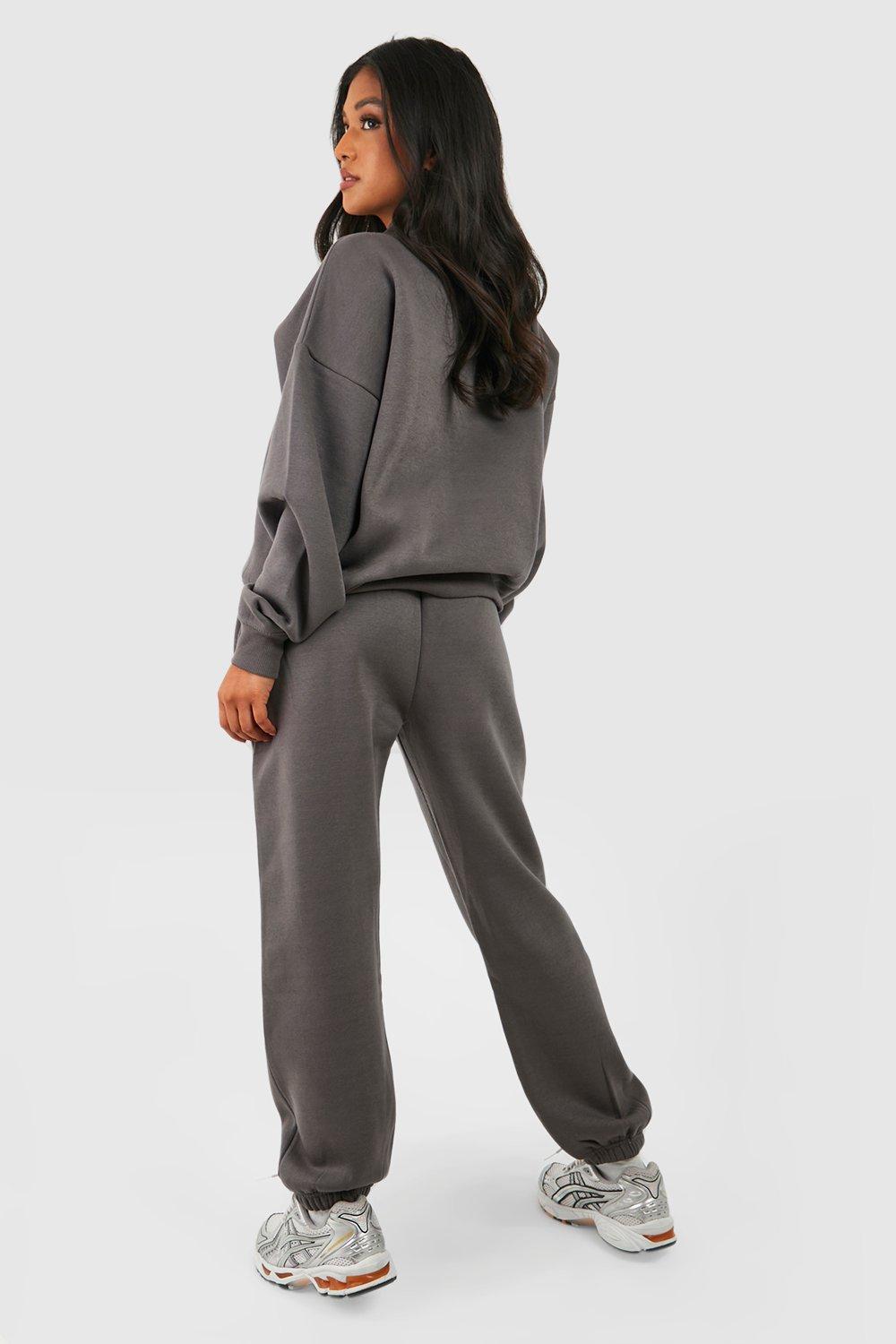 Petite Half Zip Seam Detail Tracksuit | boohoo