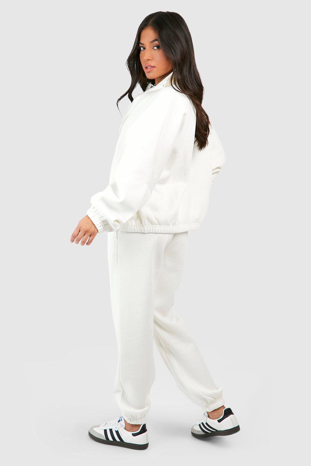 Boohoo store white tracksuit