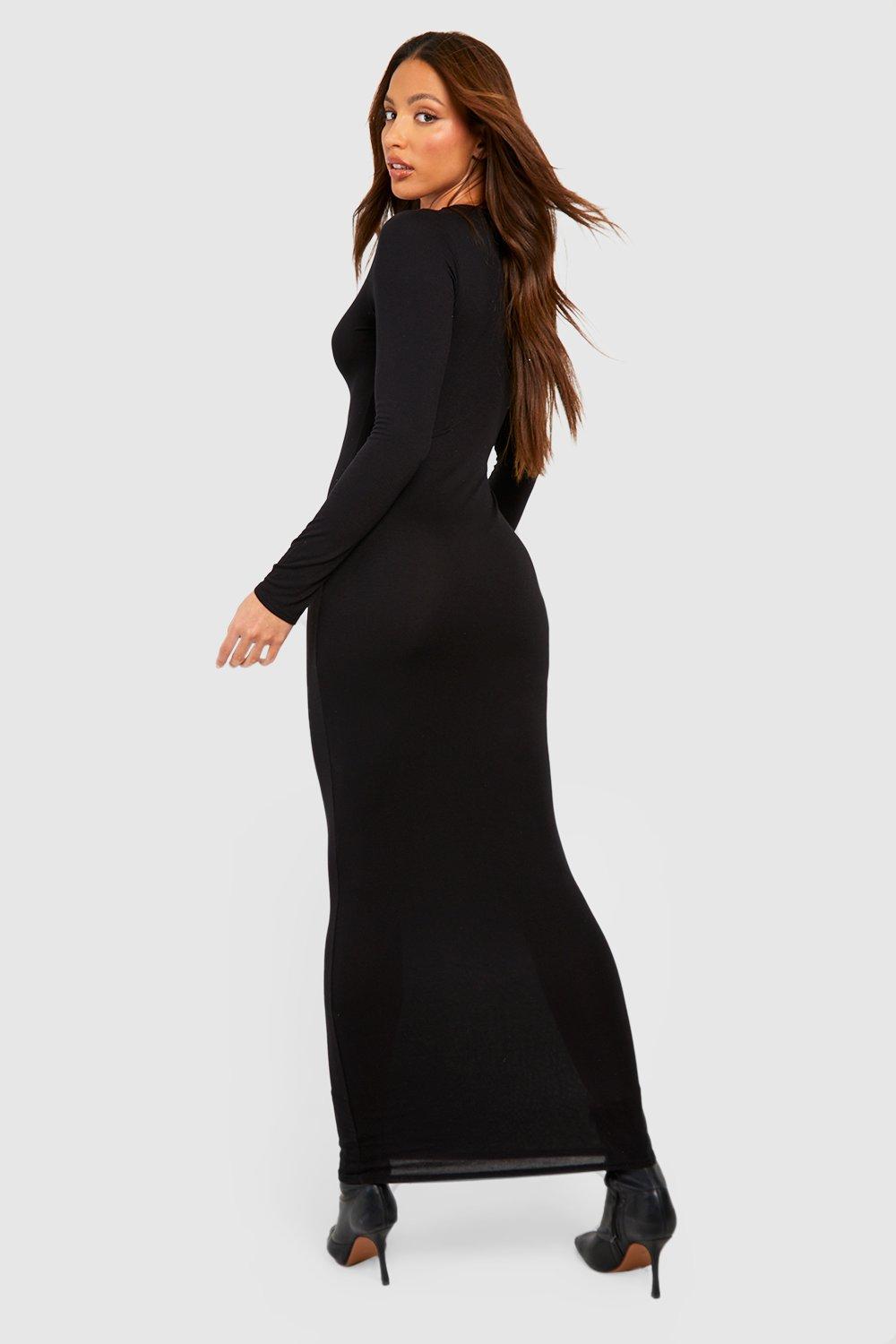 Boohoo black maxi on sale dress