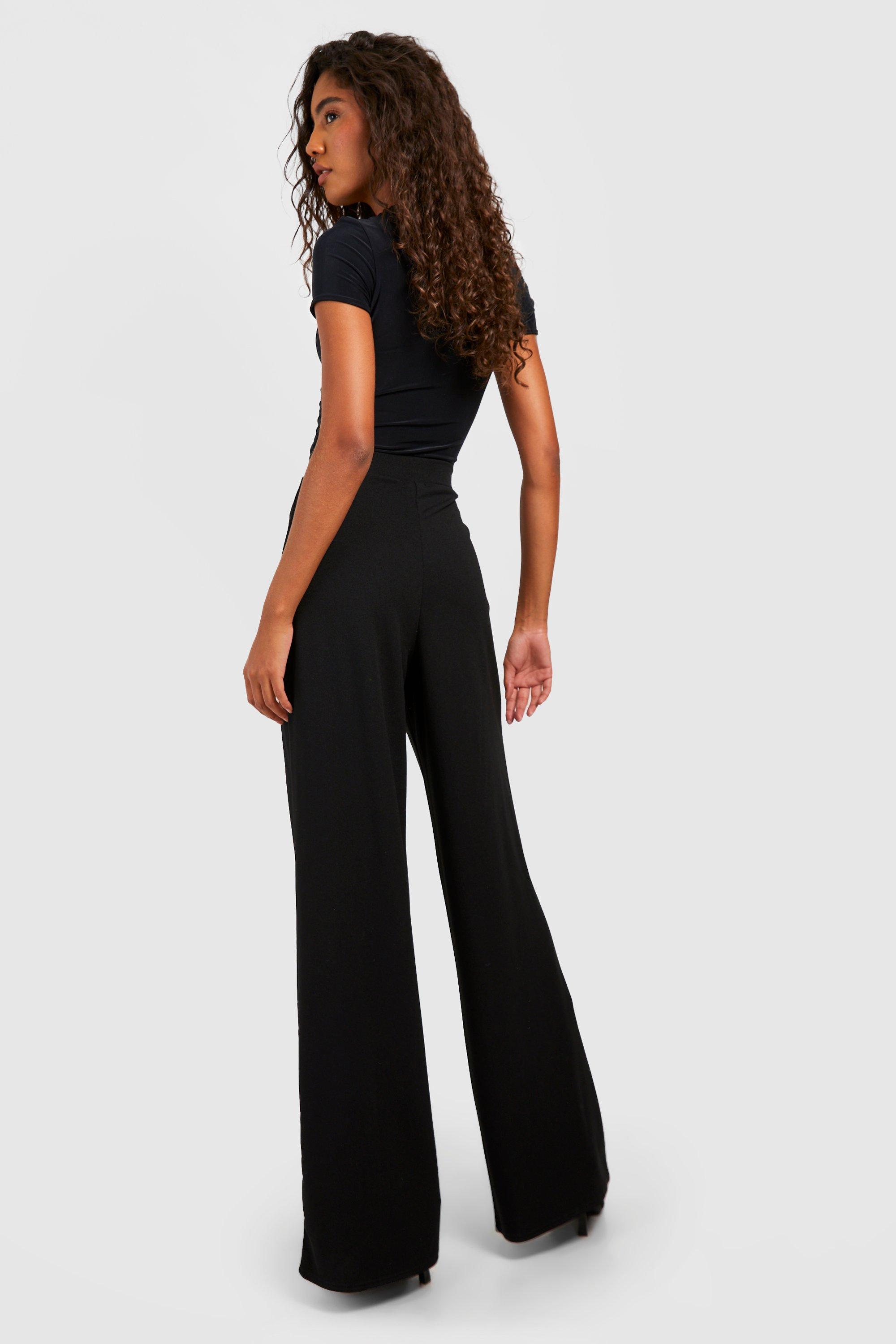 Tall Button High Waist Dress Pants