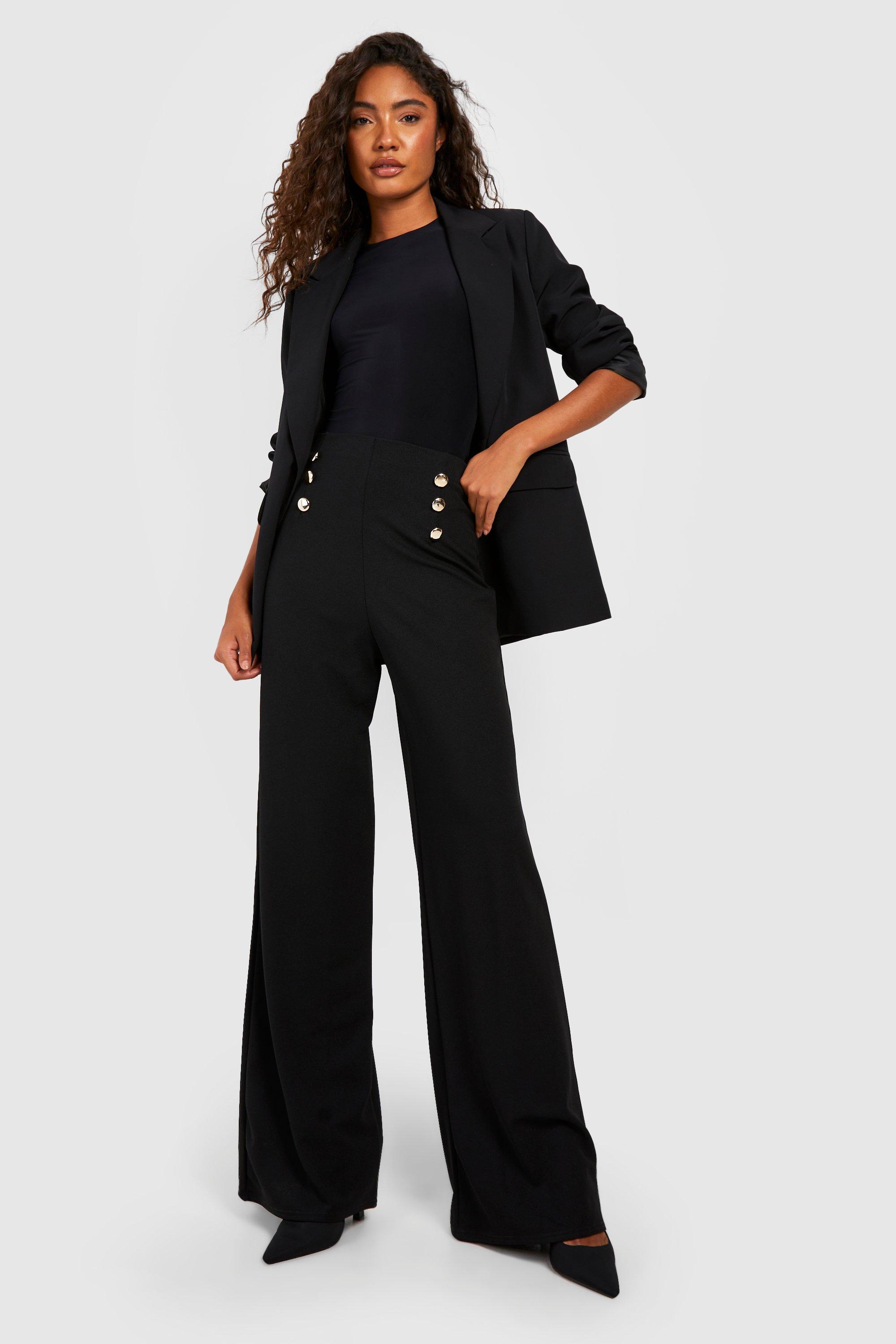 Pantalon taille haute tailleur femme best sale