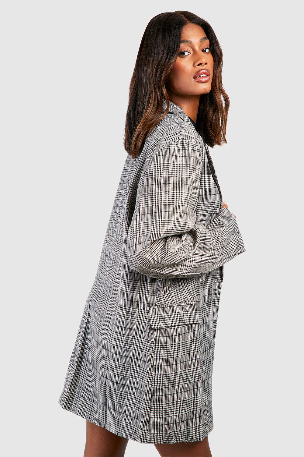 Grey heritage hotsell check blazer dress