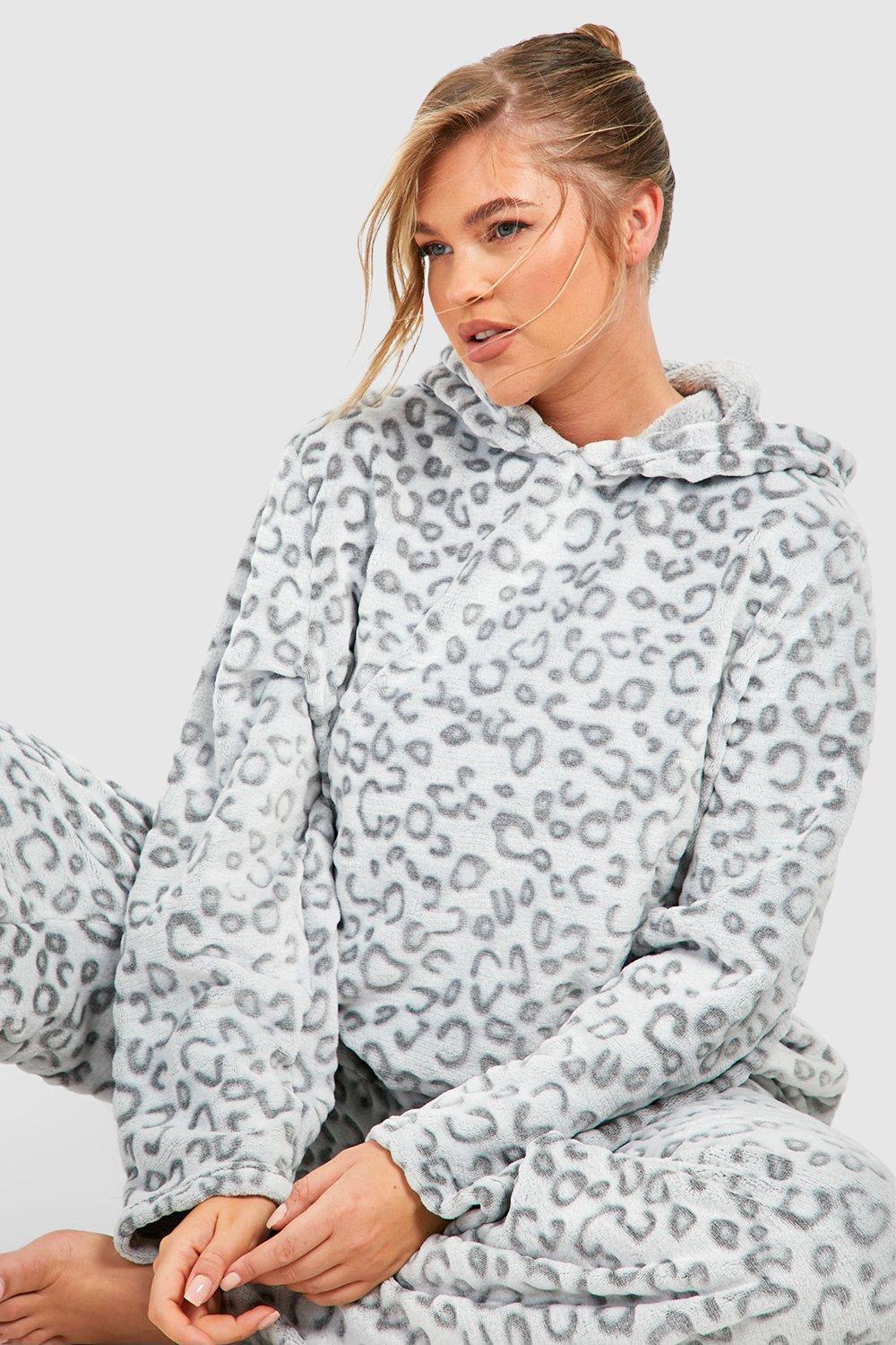 Plus Knitted Crew Neck Sweater Loungewear Set