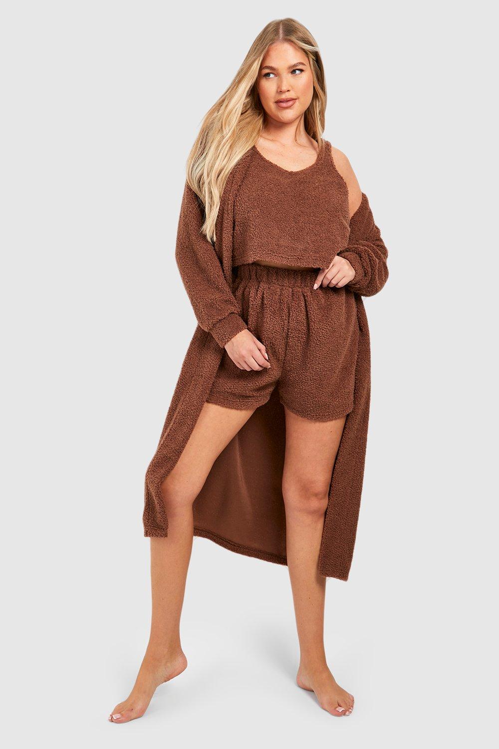 Plus size fluffy online loungewear