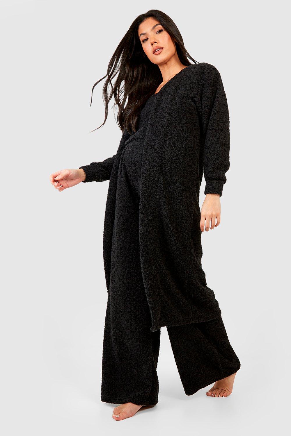 Boohoo long black on sale cardigan