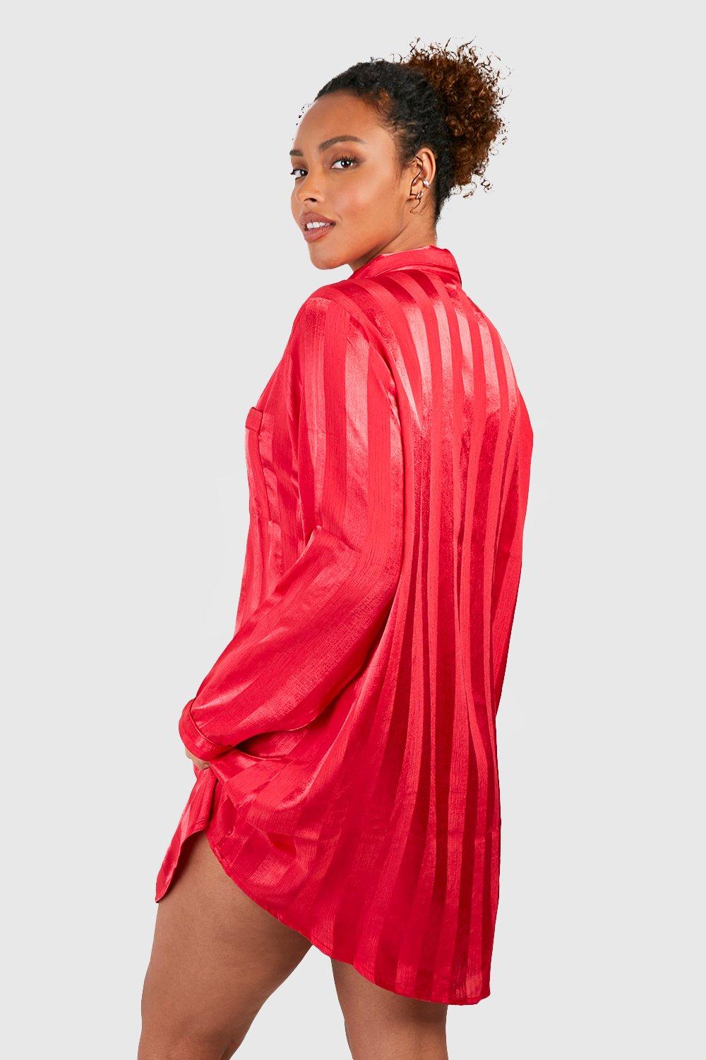 red satin nightgown