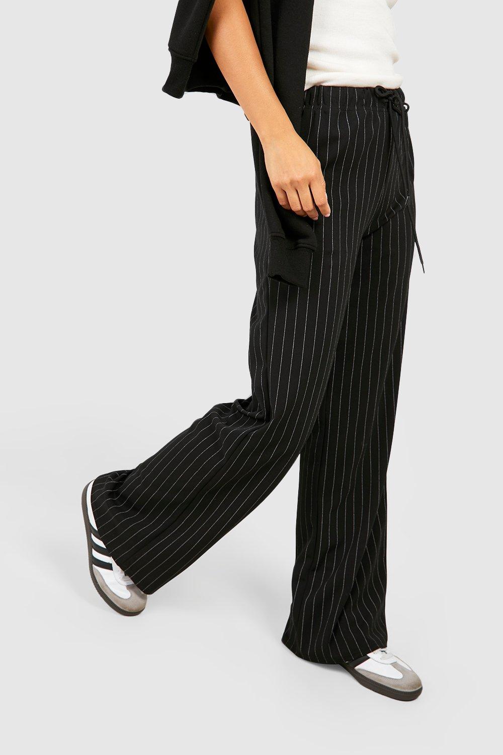 High waisted wide deals leg striped pants