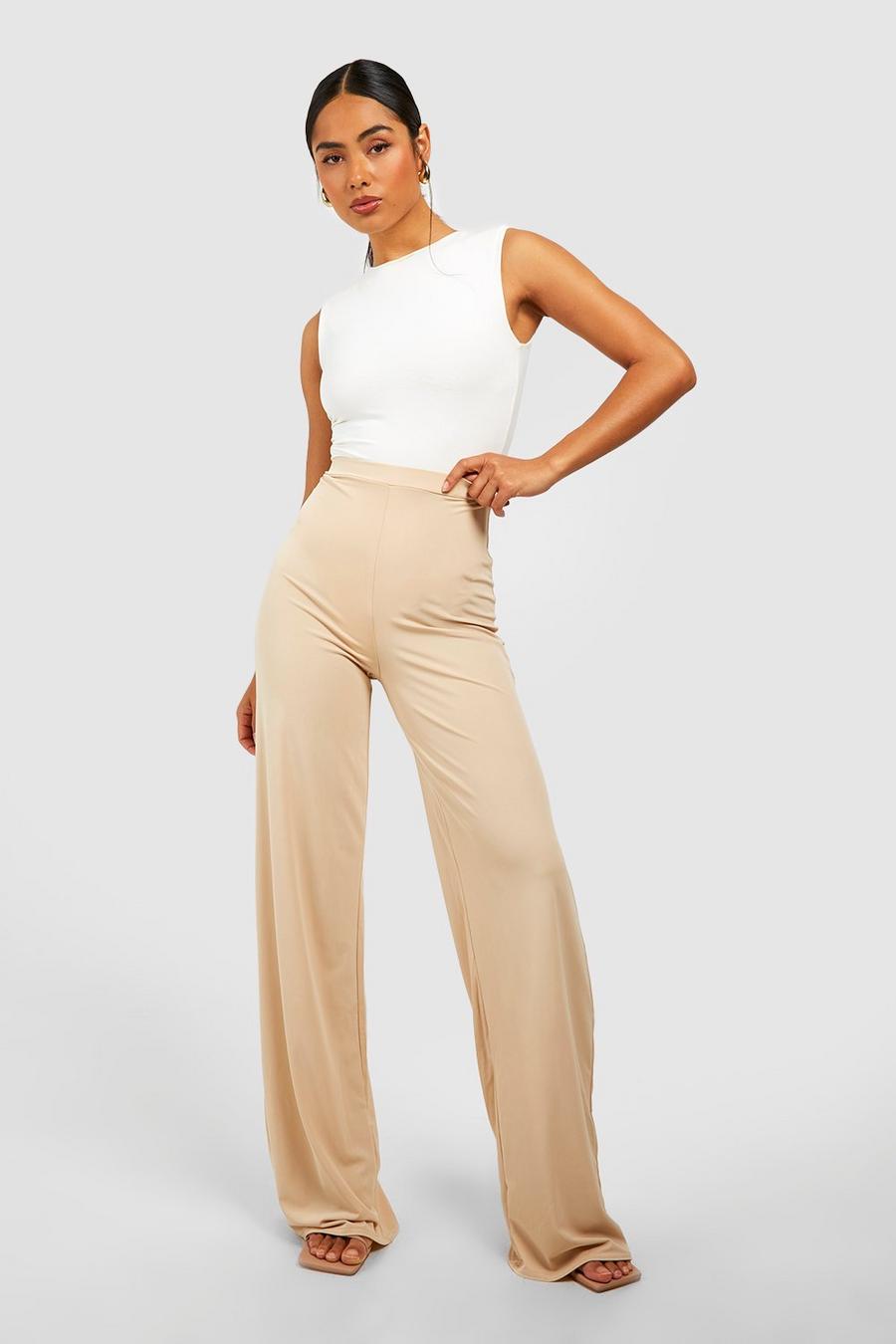 Stone Second Skin Premium Slinky Wide Leg Trousers image number 1