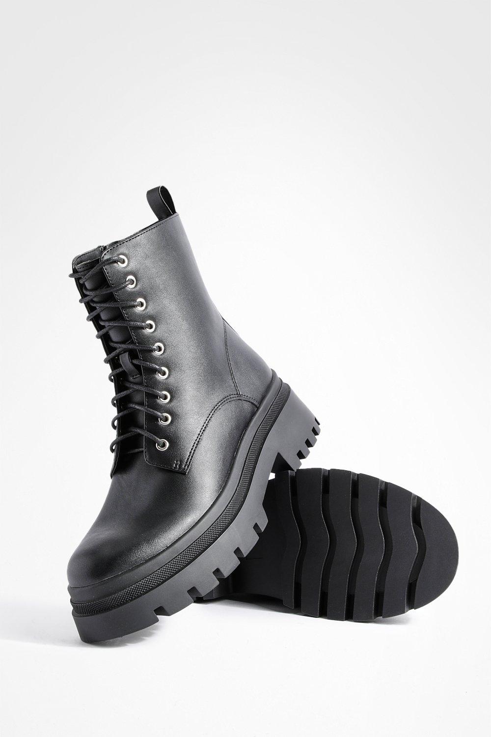 Bottines de randonn e plateforme et fente boohoo