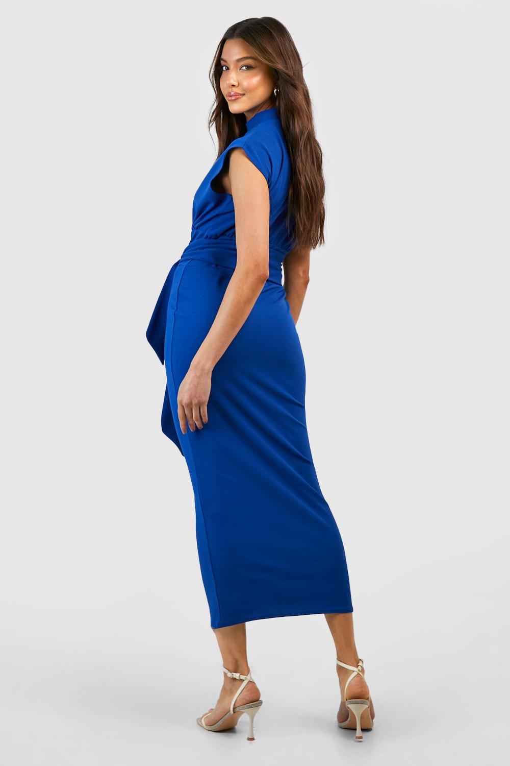 Boohoo royal outlet blue dress