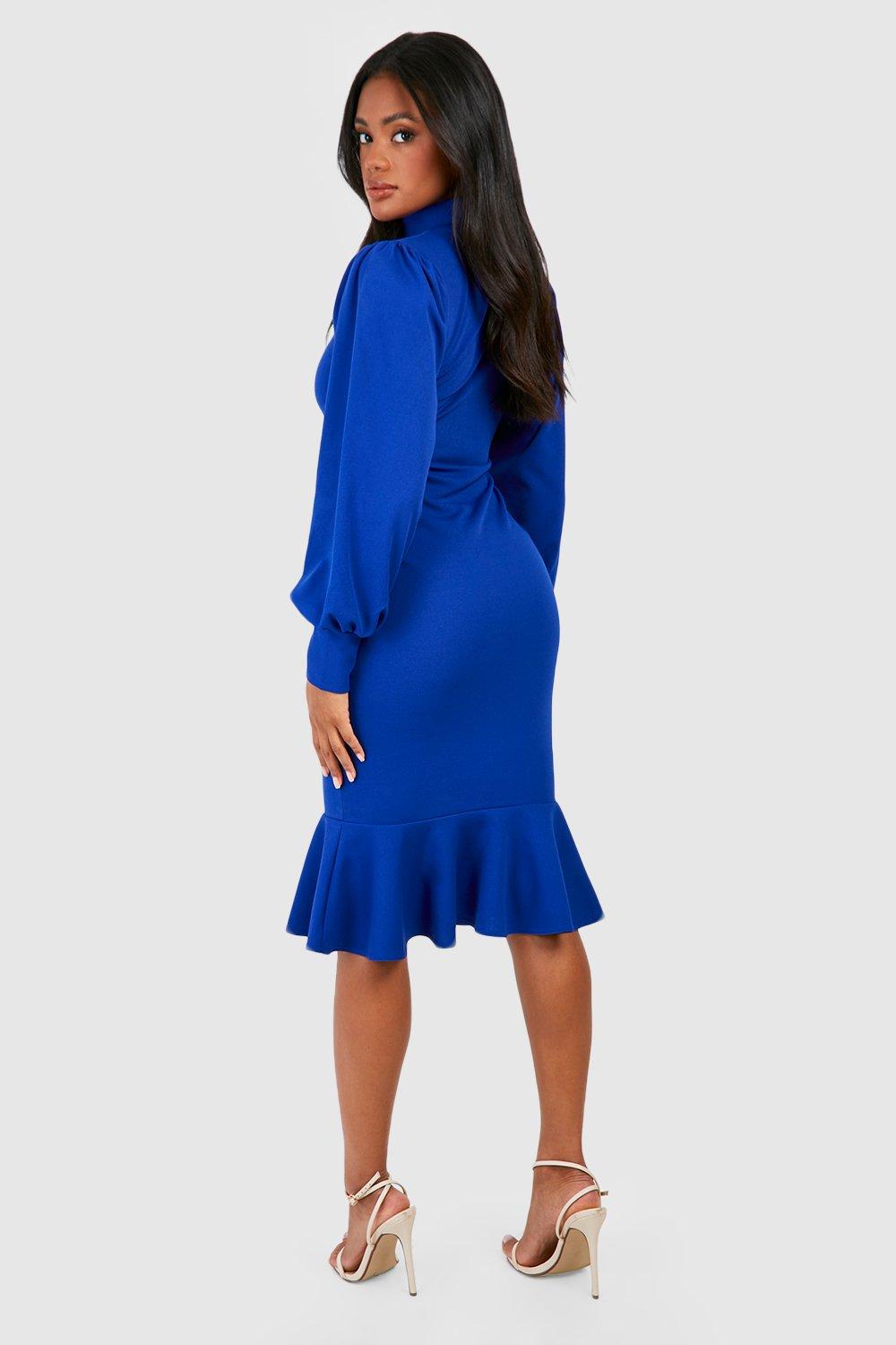 Boohoo royal blue dress hotsell