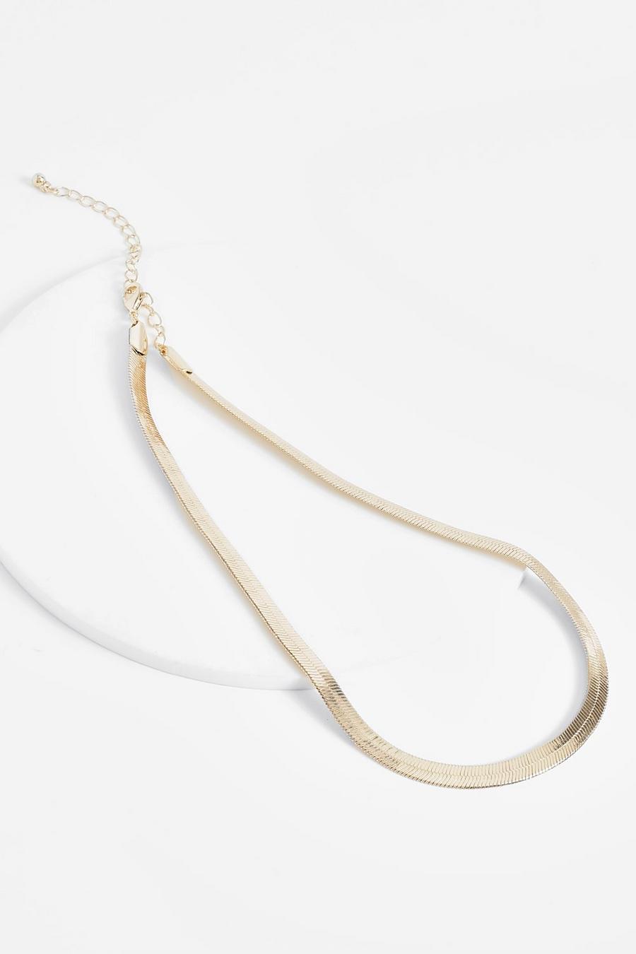 Gold metallic Snake Chain Necklace  