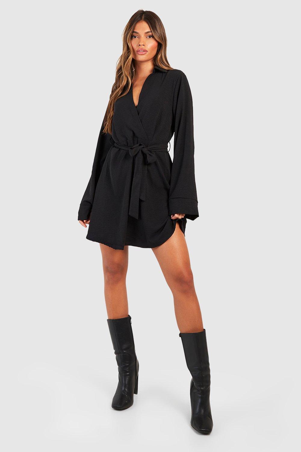 Boohoo long hot sale shirt dress