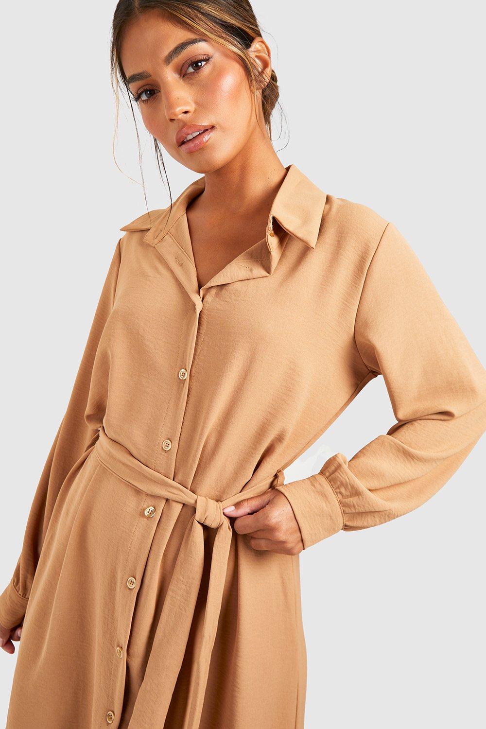 Beige shirt dress store uk