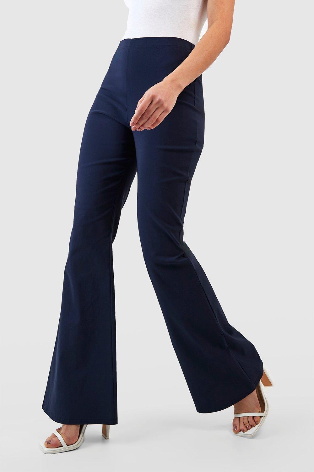 Women's High-Waist Flare Dress Pants