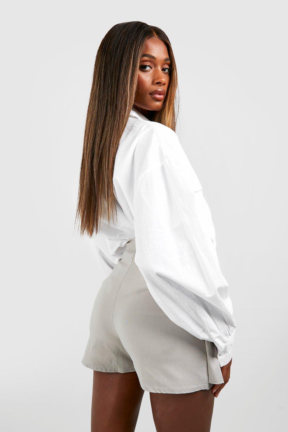 White shop skort boohoo