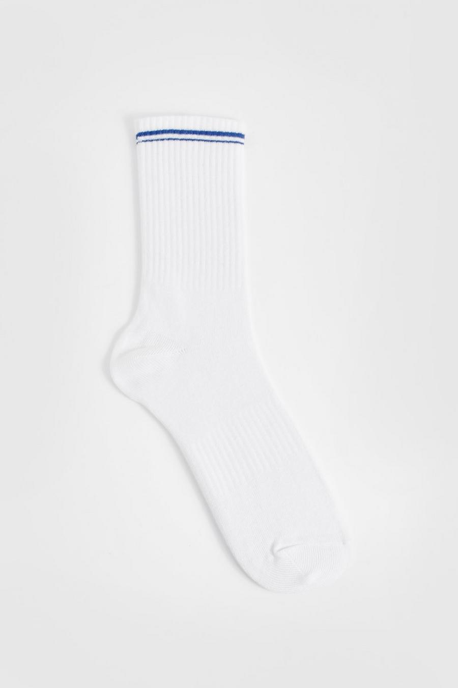 Blue Single Striped Sport Sock 