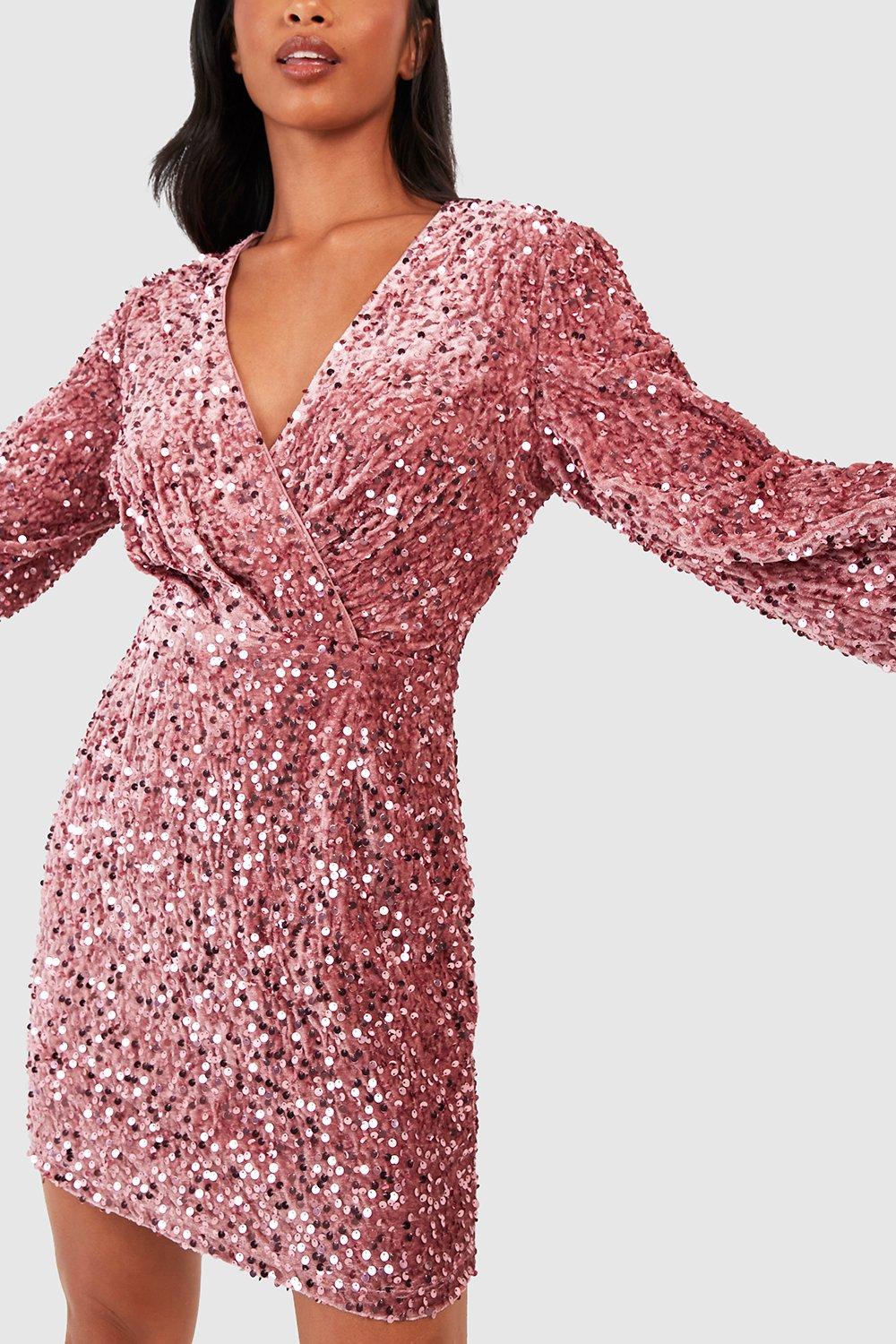 Roze glitter best sale jurk dames