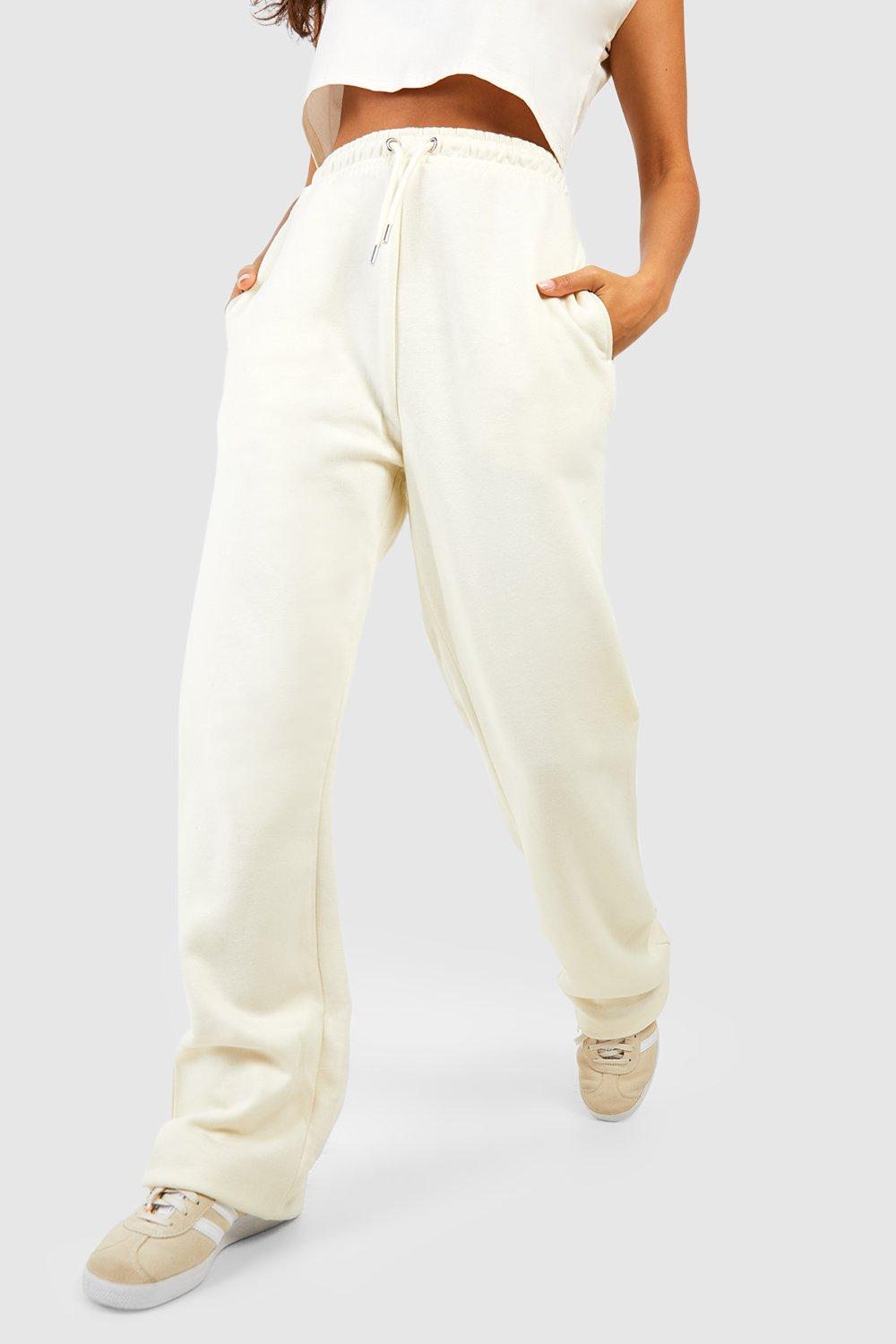 Boohoo white joggers on sale