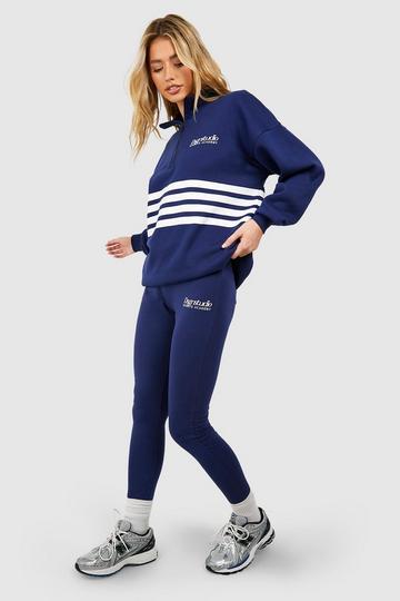 Dsgn Studio Slogan Legging navy