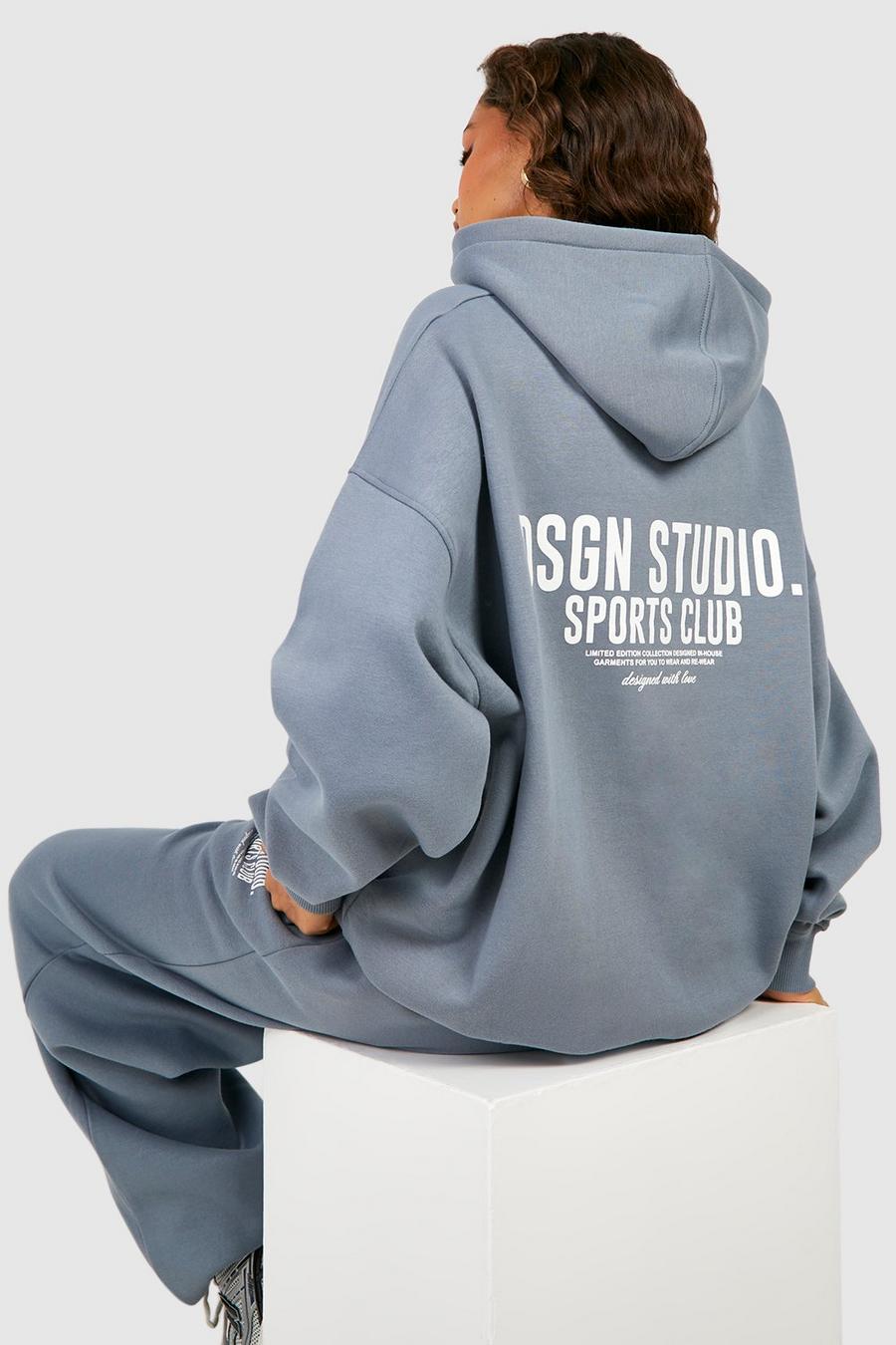 Sage vert Dsgn Studio Sports Club Oversized Hoodie  image number 1