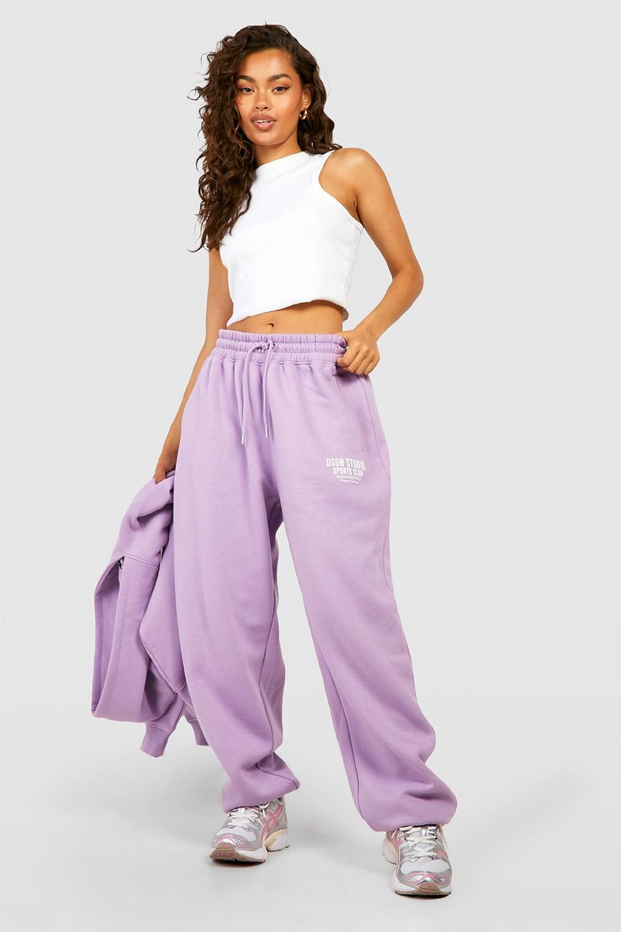 Pantaloni tuta oversize Dsgn Studio Sports Club, Lilac purple