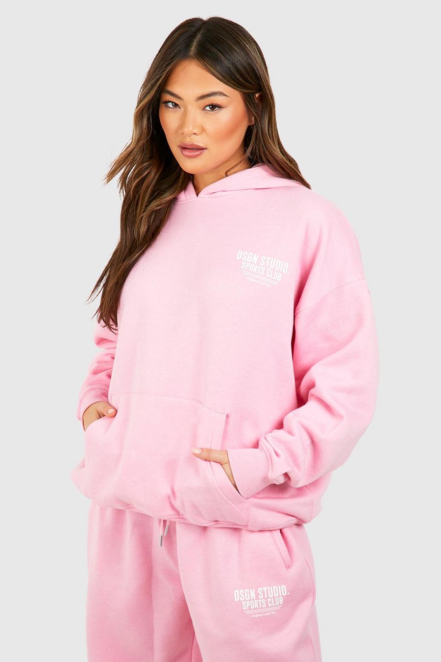 Pink Dsgn Studio Sports Club Oversized Hoodie image number 1