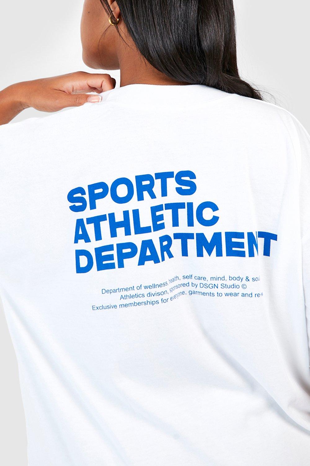 Sports Athletic Slogan Back Print Oversized T-shirt