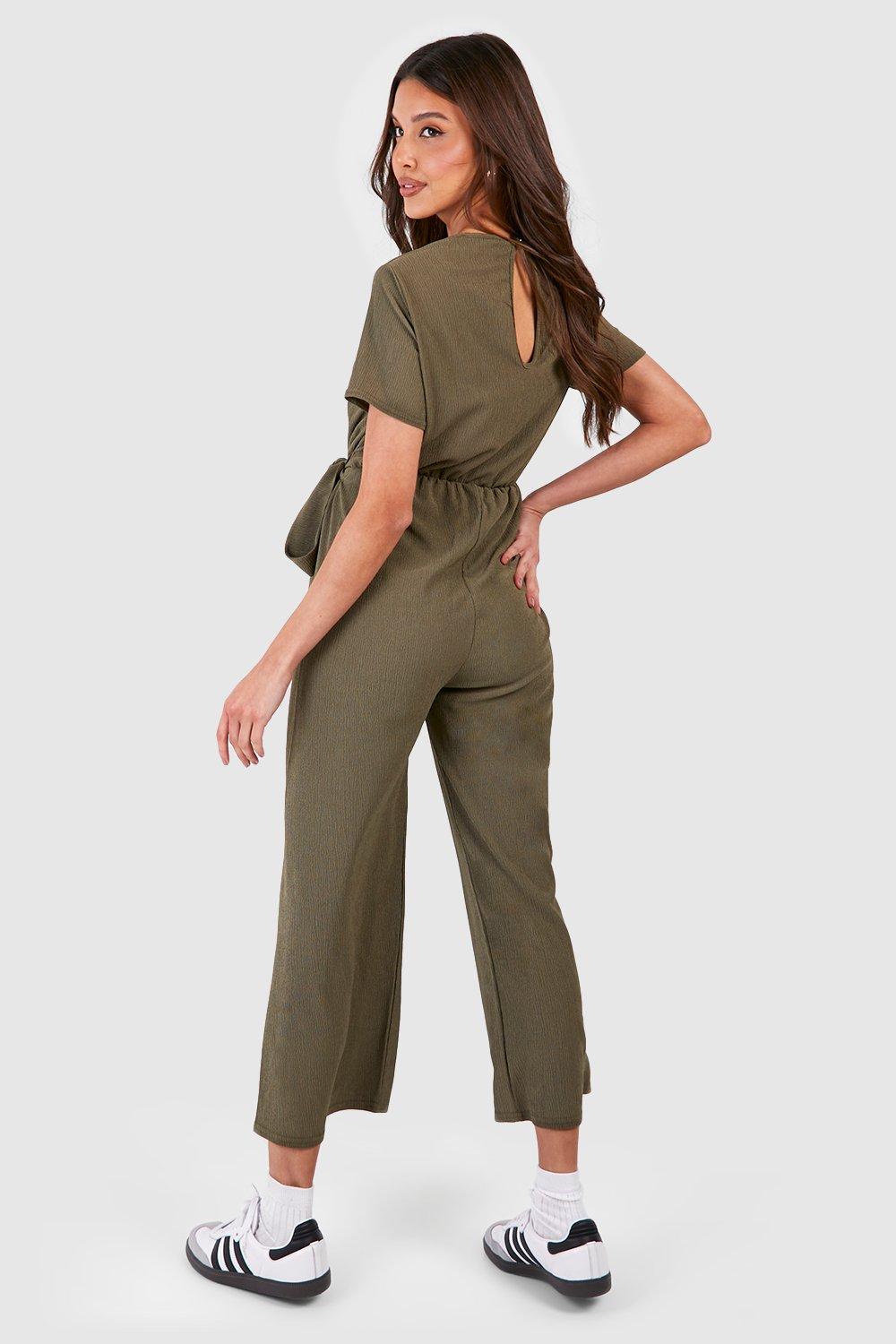 Boohoo clearance khaki jumpsuit